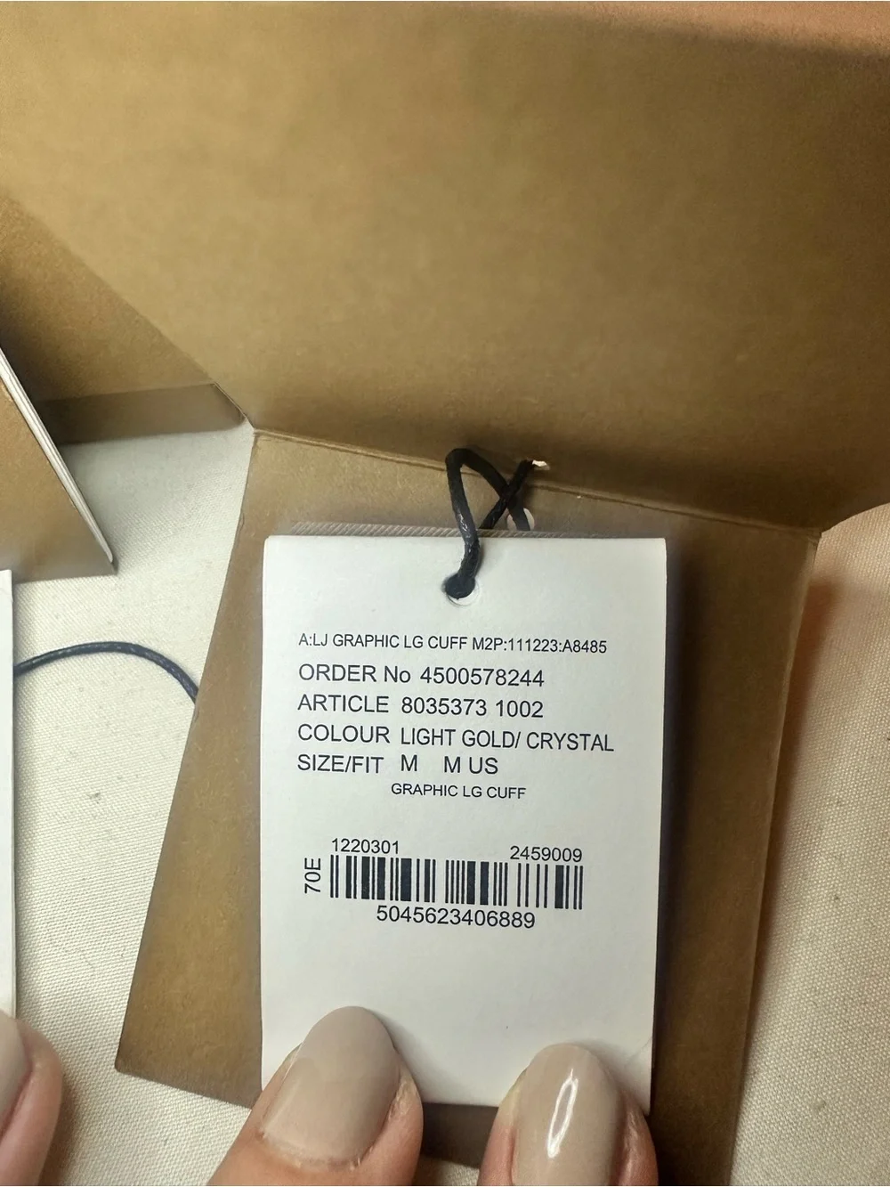 NWT Burberry Clear Acrylic Cuff with Gold Band
